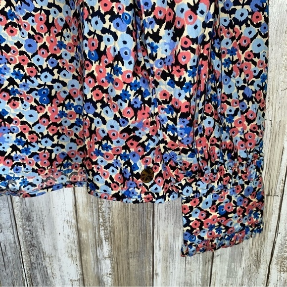 NWT Scotch & Soda Kids Blue Floral Winter Collection Button Down - Picture 2 of 7